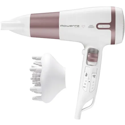 Rowenta Uscator de par Rowenta Pro Respect Premium Care CV7461F0, 2400 W, difuzor activ, functie ionizare, 3 setari de temperatura, 2 viteze, Cool Shot, Alb