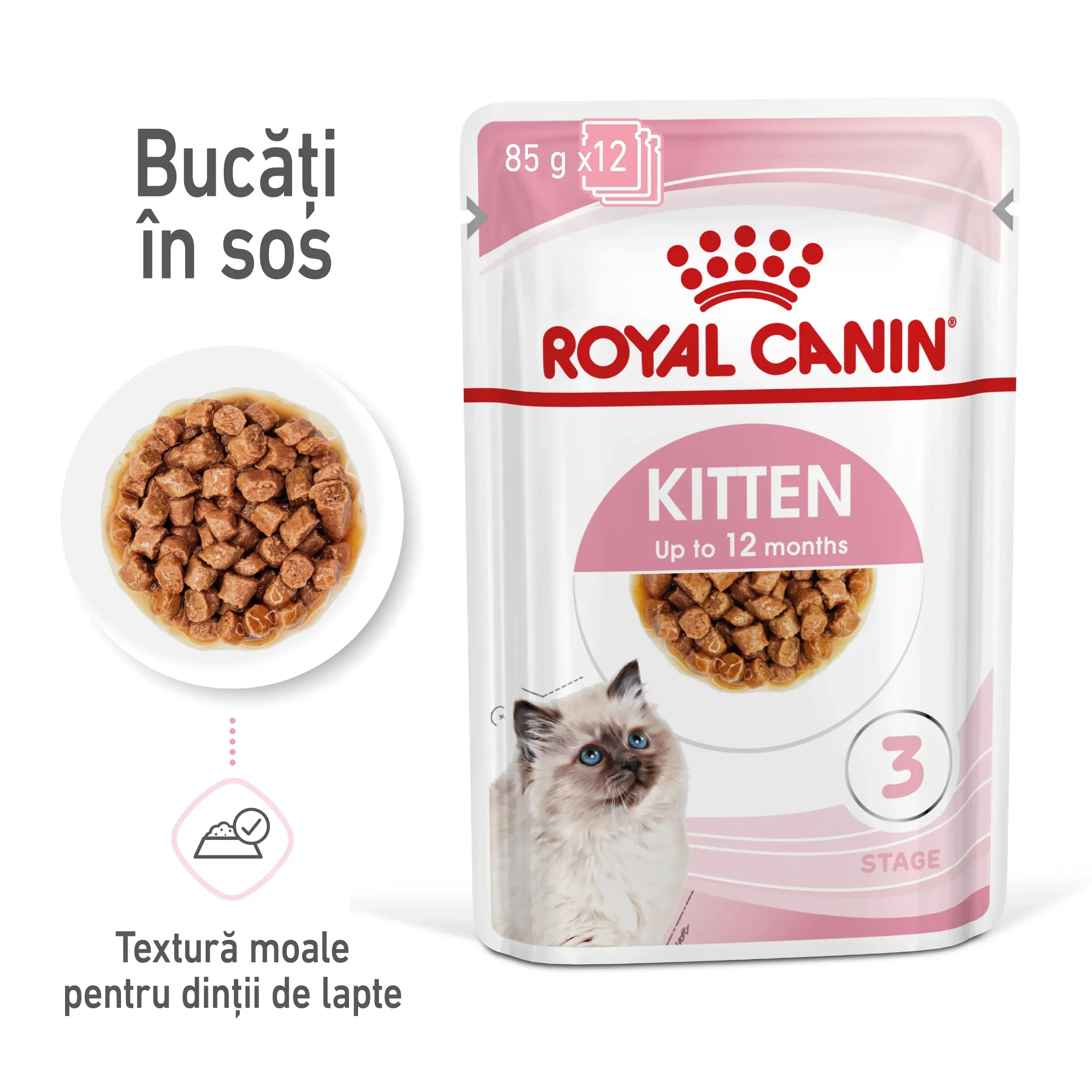 Royal Canin Kitten hrana umeda pisica (in sos), 85 g