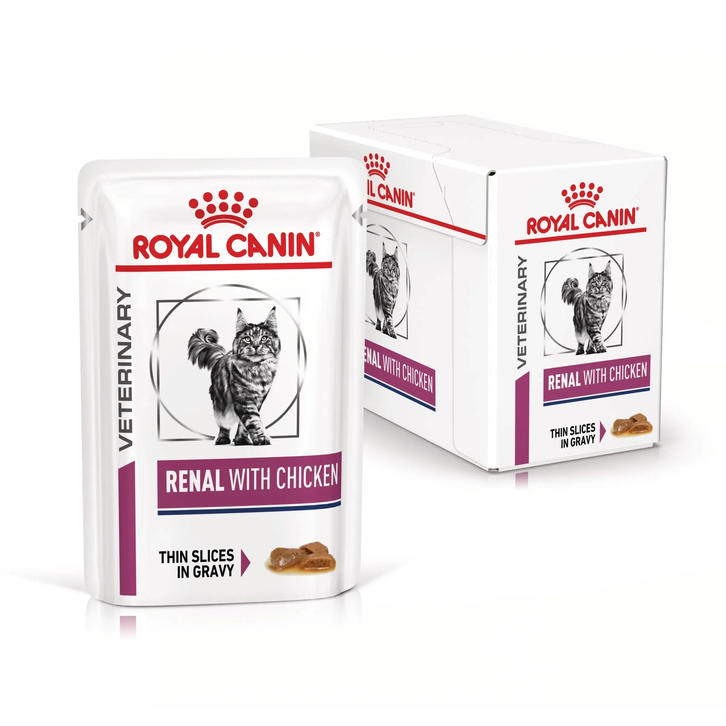 ROYAL CANIN Renal Chicken, dieta veterinara, plic hrana umeda pisici, sistem renal, 12x85 g