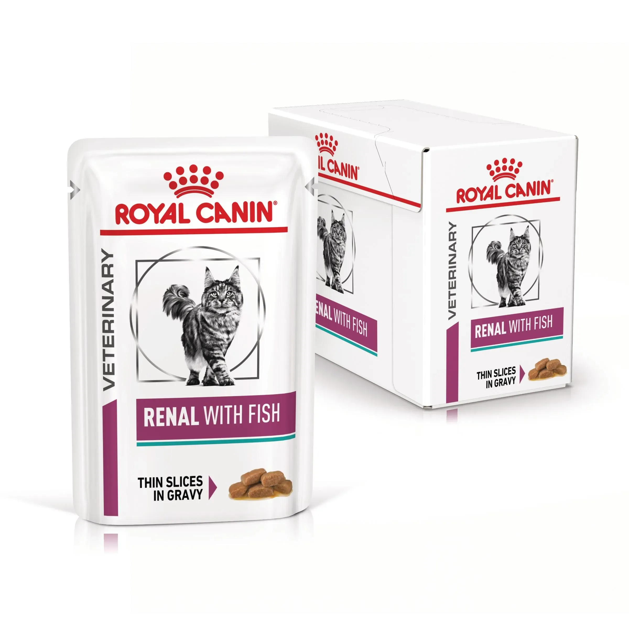 ROYAL CANIN Renal Fish, dieta veterinara, plic hrana umeda pisici, sistem renal, 12x85 g