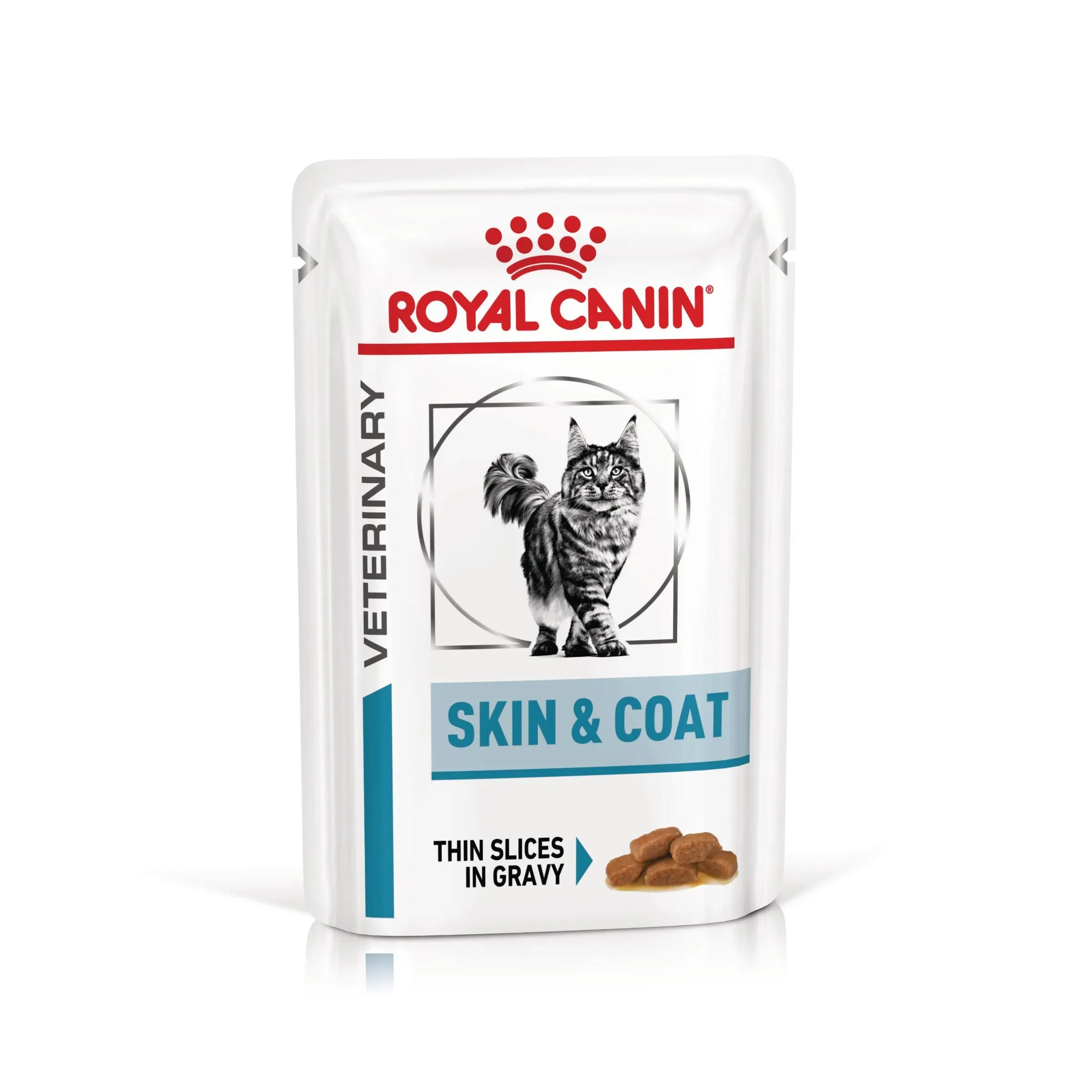 ROYAL CANIN Skin & Coat, formula veterinara, plic hrana umeda pisici, afectiuni dermatologice, 85 g