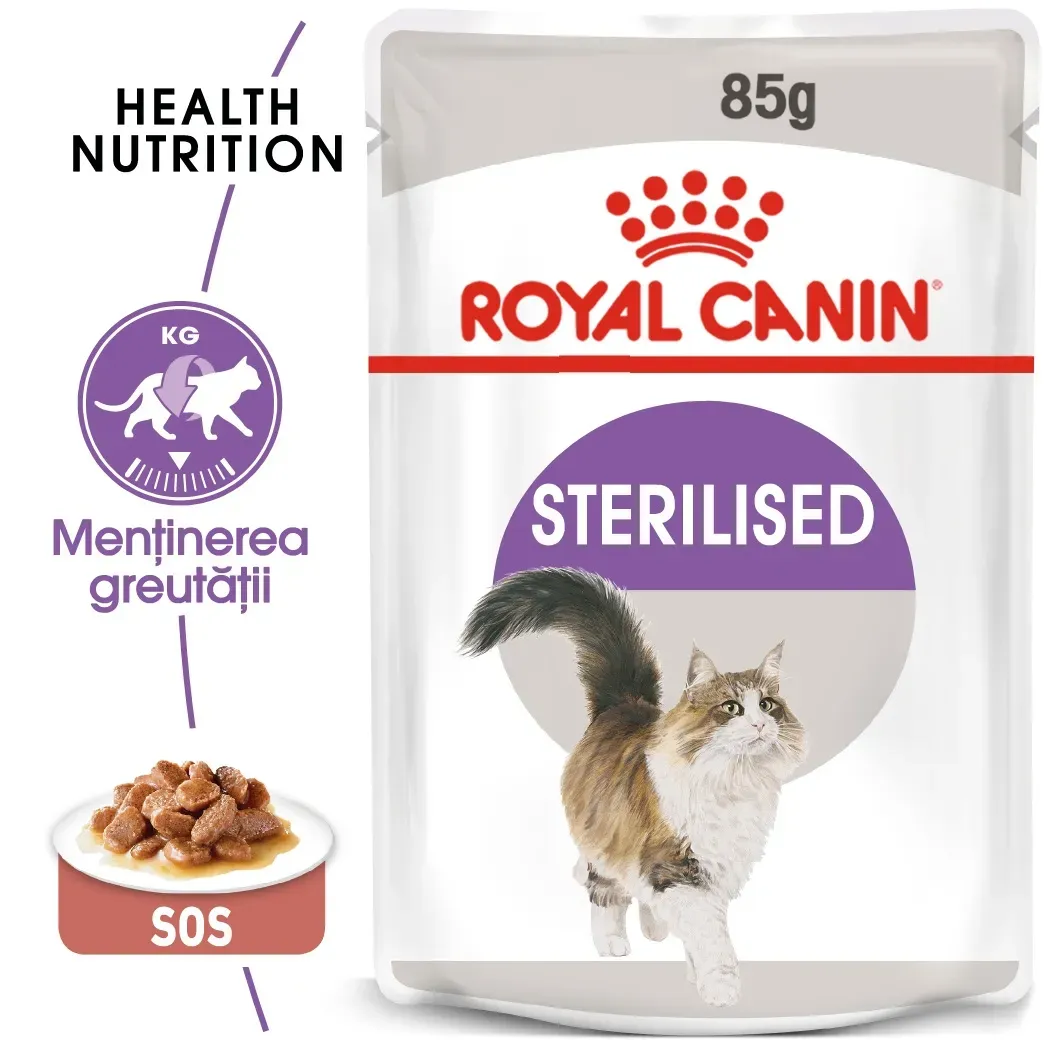 Royal Canin Sterilised Adult hrana umeda pisica sterilizata (in sos), 85 g