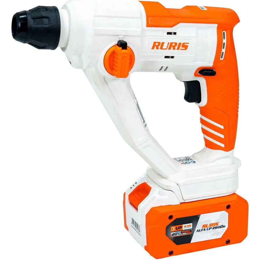 Ruris Ciocan rotopercutor pe acumulator RURIS RMX1210, 20 V, 900 RPM, 25 mm diametru maxim gaurire, 5100 BPM, 1.5J, acumulator, incarcator