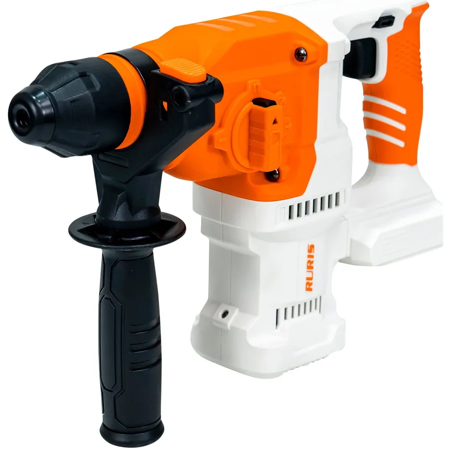 Ruris Ciocan rotopercutor pe acumulator RURIS RMX2813, 20 V, 1150 RM, 5100 BPM, 2.8 J, mandrina SDS Plus, motor brushless, 30 mm diametru maxim gaurire, fara acumulator/incarcator