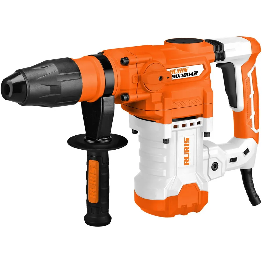 Ruris Ciocan rotopercutor SDS Max RURIS RMX10042, 1600 W, 230-240 V, 3800 BTM, 10 J, 42 mm diametru maxim gaurire, sistem anti vibratii