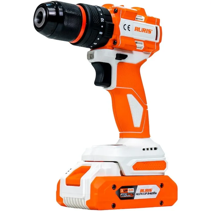 Ruris Masina de gaurit si insurubat Ruris RMX 1360, 20 V,  2 Ah, 2 viteze, motor fara perii, 60 Nm, acumulator, incarcator