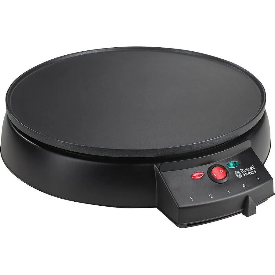 Russell&nbsp;hobbs Aparat pentru preparat clatite Russell Hobbs 20920-56 Fiesta, 1000W, 30 cm, Termostat, Invelis antiaderent, Negru