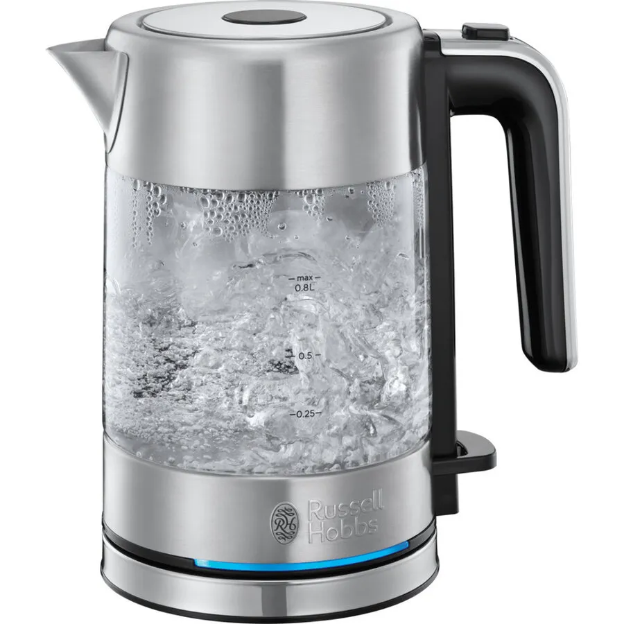 Russell&nbsp;hobbs Fierbator de apa Russell Hobbs 24191-70 Compact Home, 2200 W, 0,8L, Argintiu