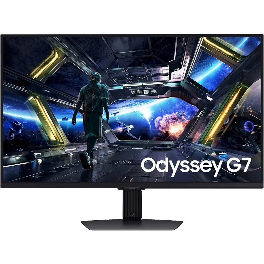Samsung Monitor Gaming IPS LED SAMSUNG Odyssey LS27DG702EUXEN, 27 inch, UltraHD/4K, HDMI, DisplayPort, Boxe, Pivot, 144 Hz, 1 ms, Negru