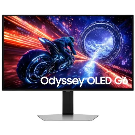 Samsung Monitor Gaming OLED, Samsung S27FG602SU, 27 inch, QHD (2560 x 1440), HDMI, DisplayPort, Pivot, 500 Hz, 0.03 ms, Argintiu