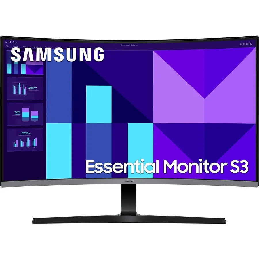 Samsung Monitor Gaming VA LED Samsung LS27D390GAUXEN, Ecran Curbat, 27 inch, Full HD, 100Hz, 4ms, HDMI VGA, Negru