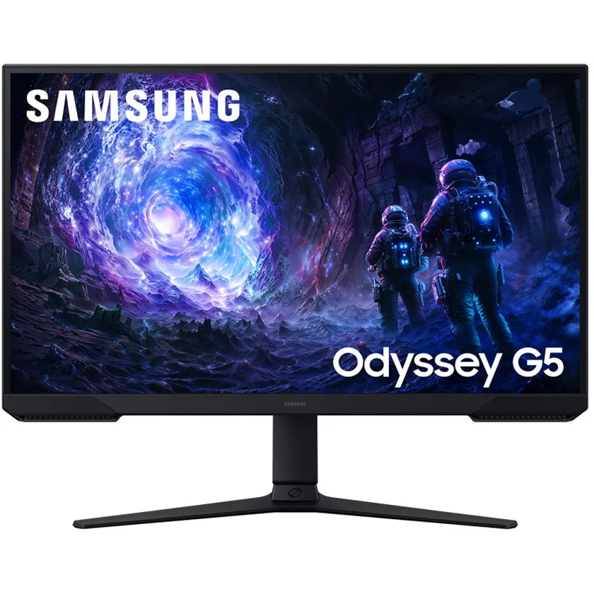 Samsung Monitor Gaming VA LED Samsung Odyssey G5, 32 inch, QHD 2560 x 1440, HDMI, DisplayPort, Pivot, 180 Hz, 1 ms, Negru