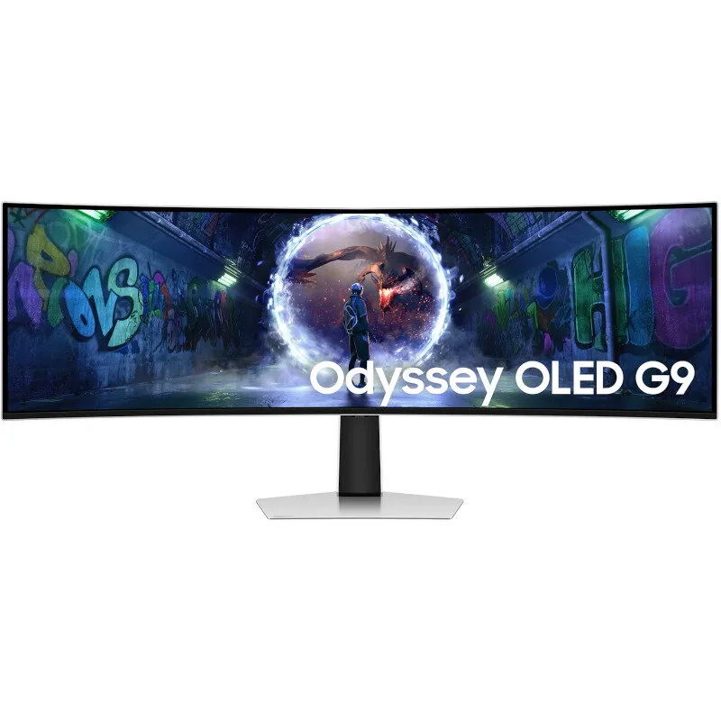Samsung Monitor LED Samsung Gaming Odyssey G9 G93SD LS49DG934SUXEN Curbat 49 inch DQHD QD-OLED 0.03 ms 240 Hz HDR FreeSync Premium Pro & G-Sync Compatible