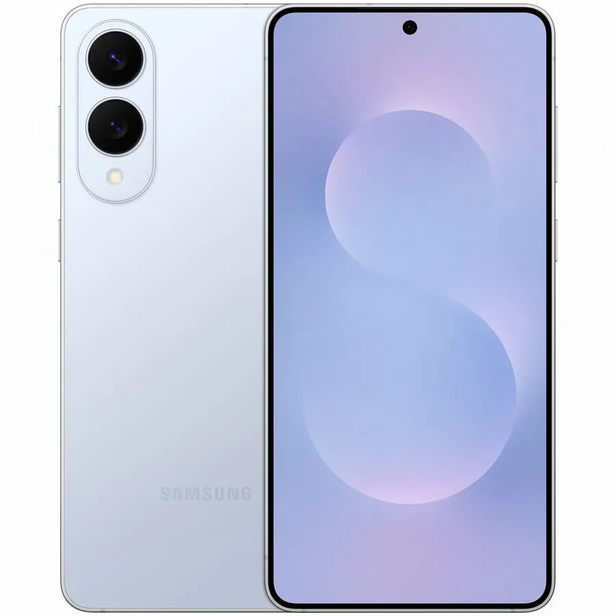 Samsung Telefon mobil Samsung Galaxy S25 Edge, Dual SIM, 12GB RAM, 256GB, 5G, Titanium Icy Blue