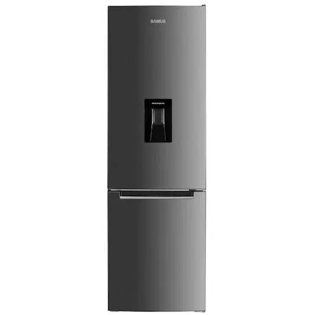 Samus Combina frigorifica Samus SCX344ED, 260L, Clasa E, H 180 cm, Inox/Argintiu