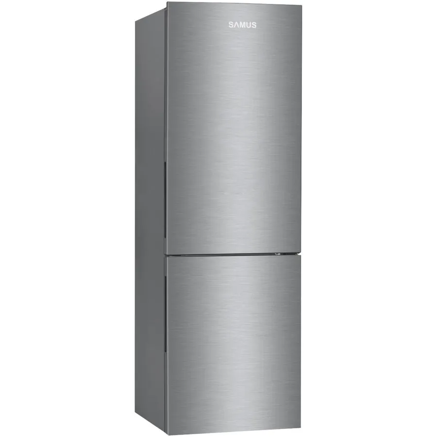 Samus Combina frigorifica Samus SCX396NFE, 293L, Clasa E, H 185 cm, Inox