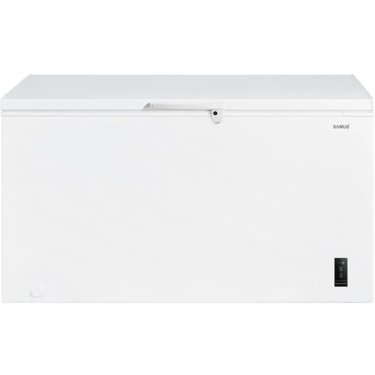 Samus Lada frigorifica Samus LS446E, Fast Freeze, 418 l, Clasa energetica E, capacitate congelare 19kg-24 ore, 269kWH-an, Alb