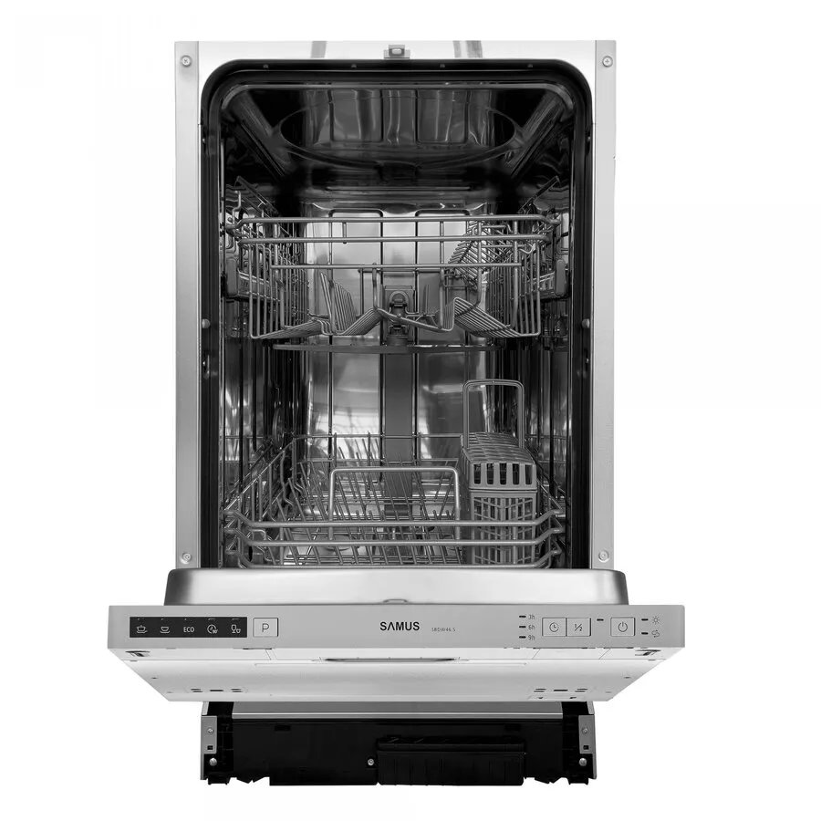Samus Masina de Spalat Vase Incorporabila Samus SBDW46.5, 9 Seturi, 5 Programe, Latime 45 cm, Argintiu
