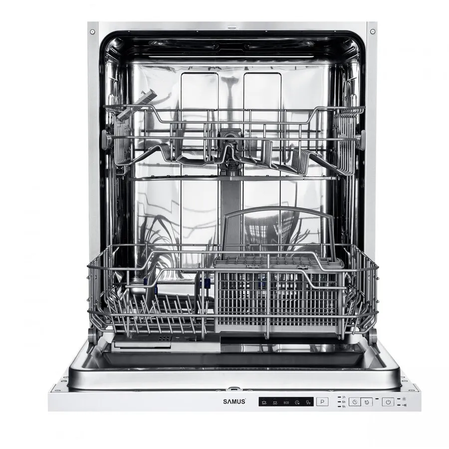 Samus Masina de spalat vase incorporabila Samus SBDW61.5, 12 seturi, Latime 60 cm, 5 programe, Clasa de energie E, Alb