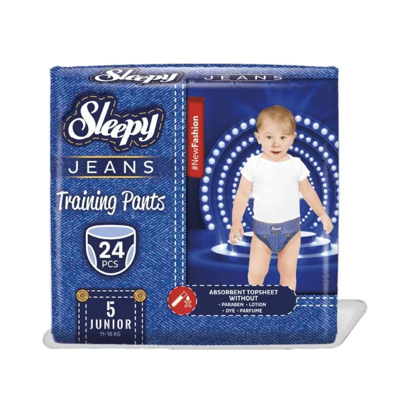 Scutece Chilotel Bebelusi Sleepy Jeans, Marimea 5, 11-18 kg, 24 Bucati