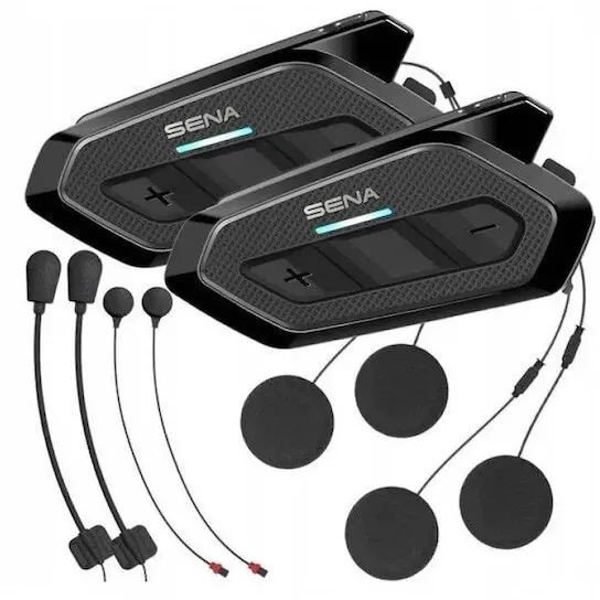 SENA Sistem de comunicare pentru motocicleta, Sena SPIDER-RT1-01D, Microfon, Bluetooth, Distanta 2 km, Set Dublu, Negru