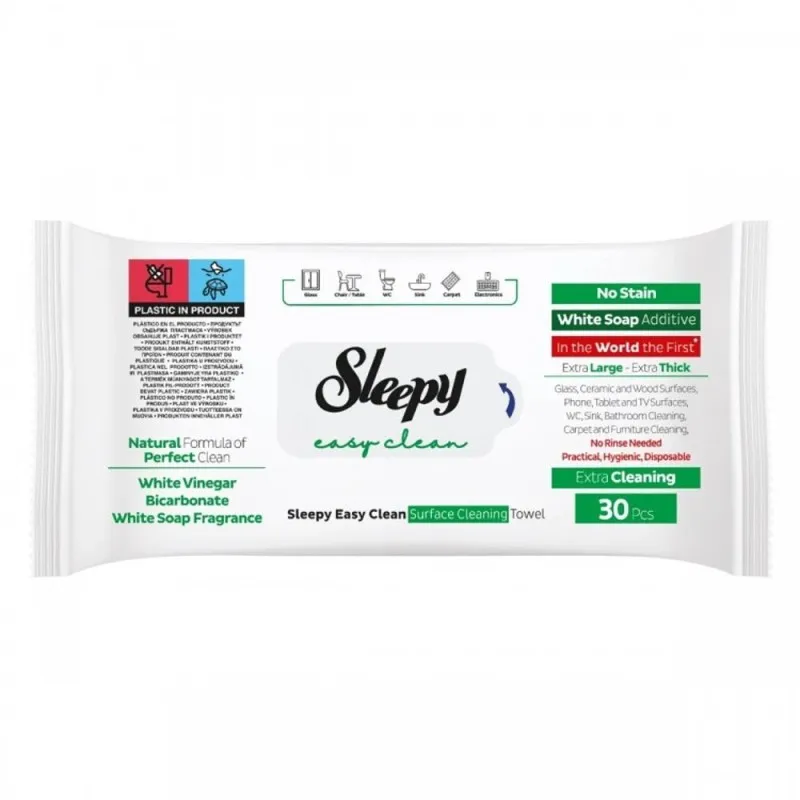Servetele Umede Multisuprafete Sleepy White Soap, 30 Bucati