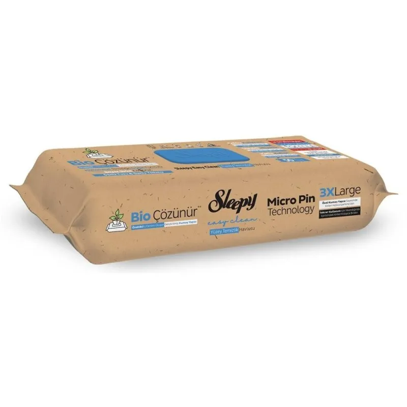 Servetele Umede Sleepy Bio Easy Clean, Sare de Mare si Alge Marine, Multisuprafete, 50 Bucati
