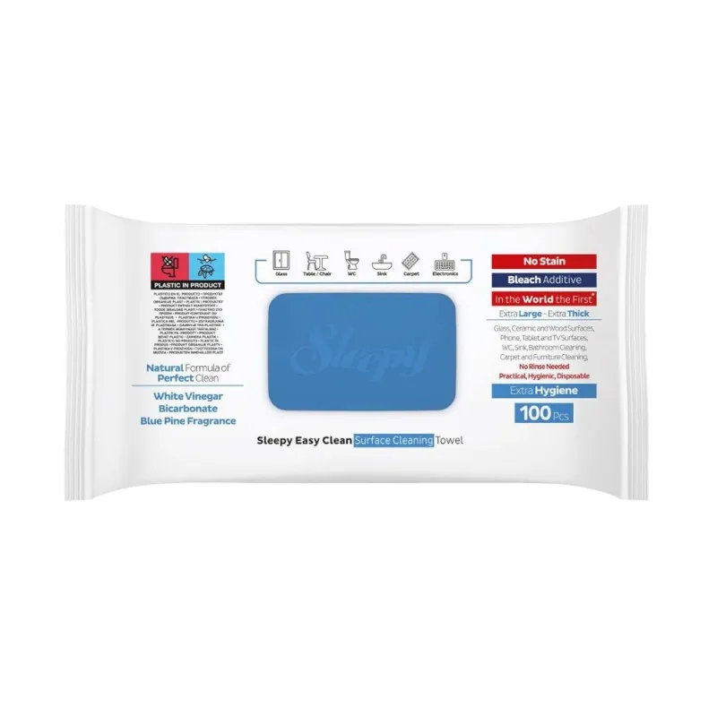 Servetele Umede, Sleepy, cu Bicarbonat, Multisuprafete, Bleach Additive, 100 Bucati