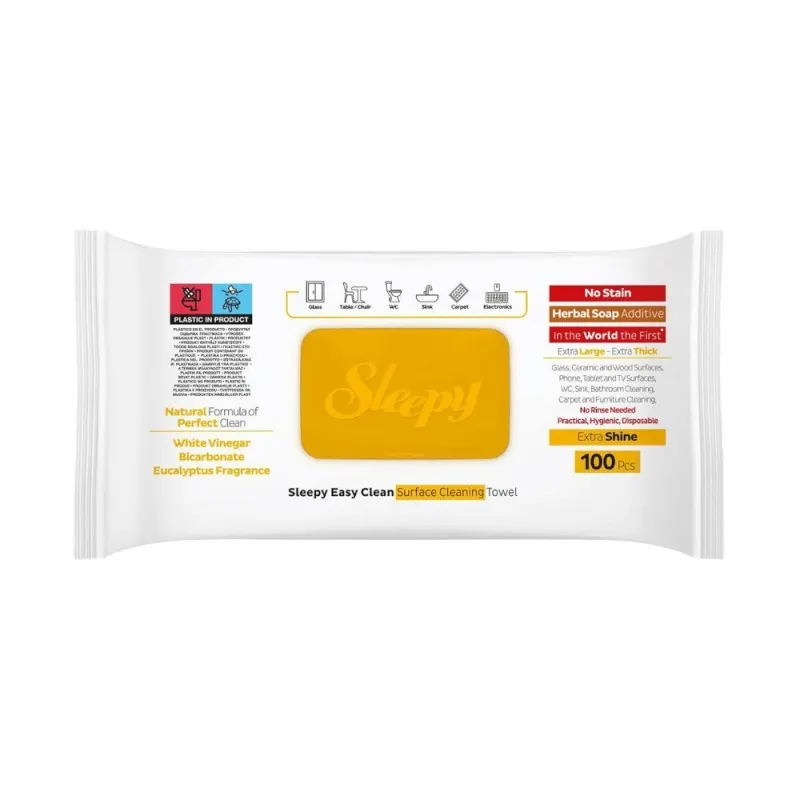 Servetele Umede, Sleepy, cu Bicarbonat, Multisuprafete, Herbal Soap, 100 Bucati