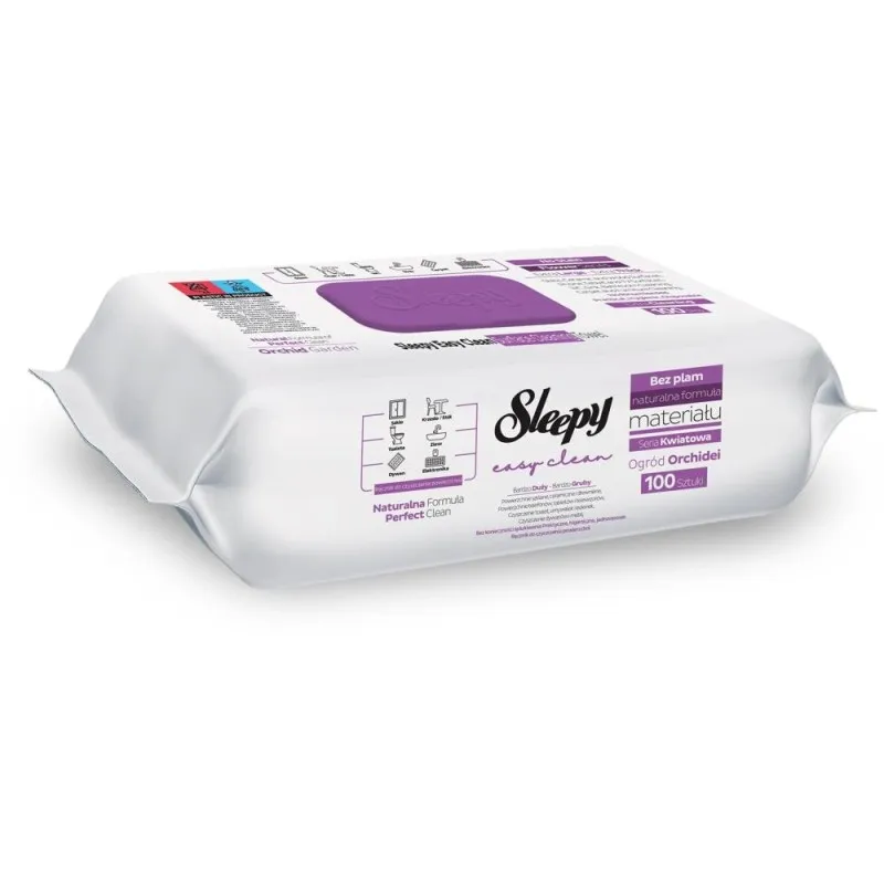 Servetele Umede Sleepy Easy Clean, Orchid Garden, Multisuprafete, 100 Bucati