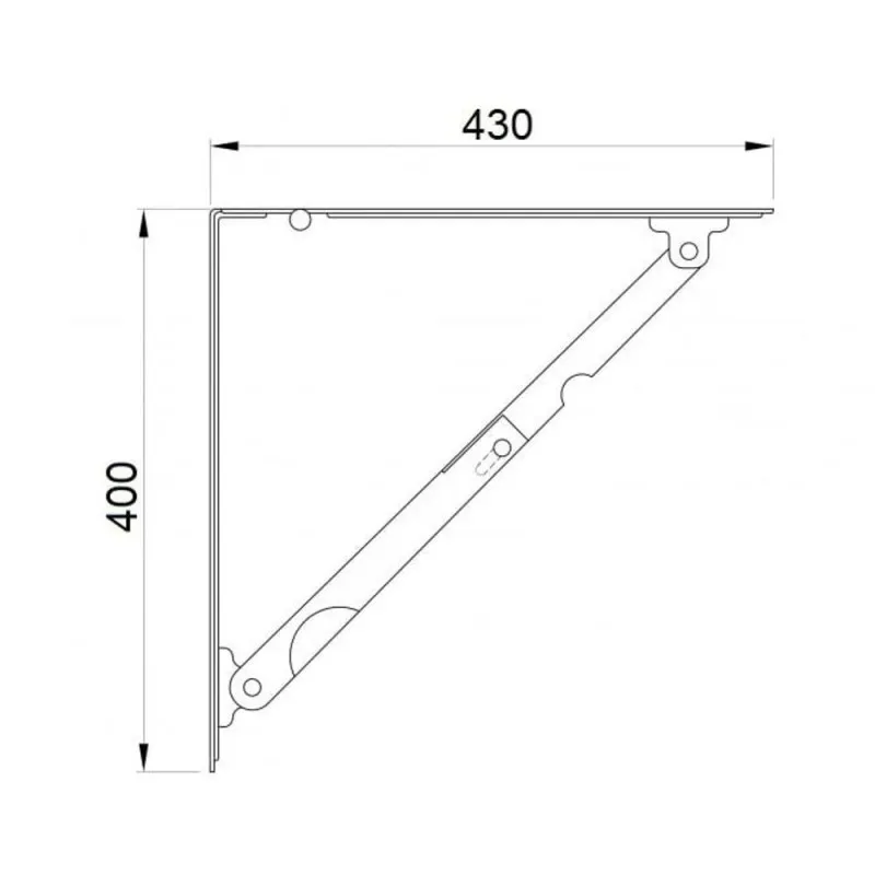 Set 2 Console Rabatabile Pliabile, L400 mm, Finisaj Alb