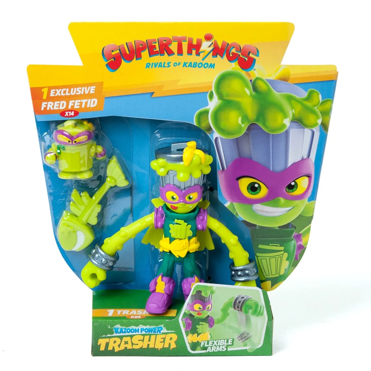 Set 2 figurine, Superthings, Kazoom Power Mission Kids, Trasher si Fred Fetid