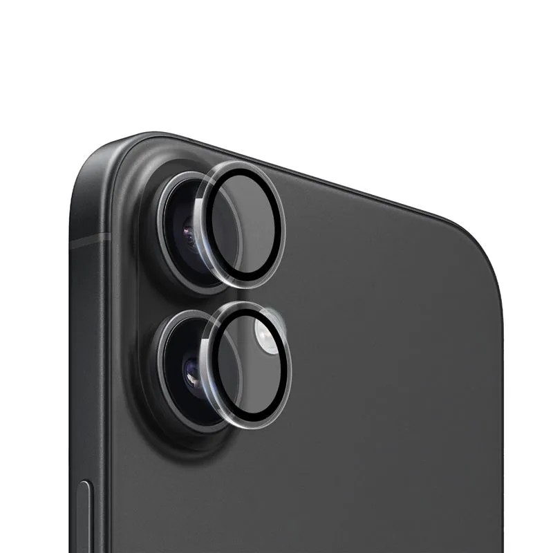 Set 2 protectii sticla camera foto Mobile Origin Easy Lens Guards compatibil cu iPhone 16 / 16 Plus Clear