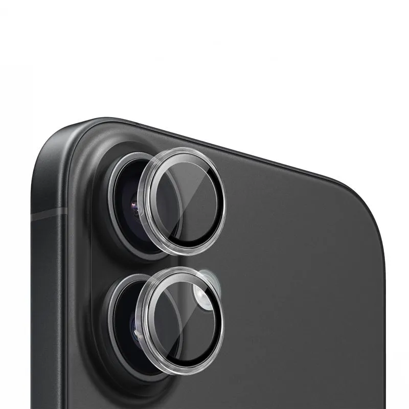 Set 2 protectii sticla camera foto Mobile Origin Sapphire Lens Guards compatibil cu iPhone 16 / 16 Plus Clear