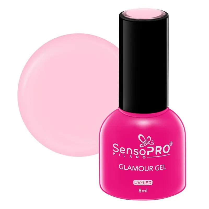 Set 2 x Oja Semipermanenta Glamour Gel SensoPRO Milano 8 ml, Blush Rose 86