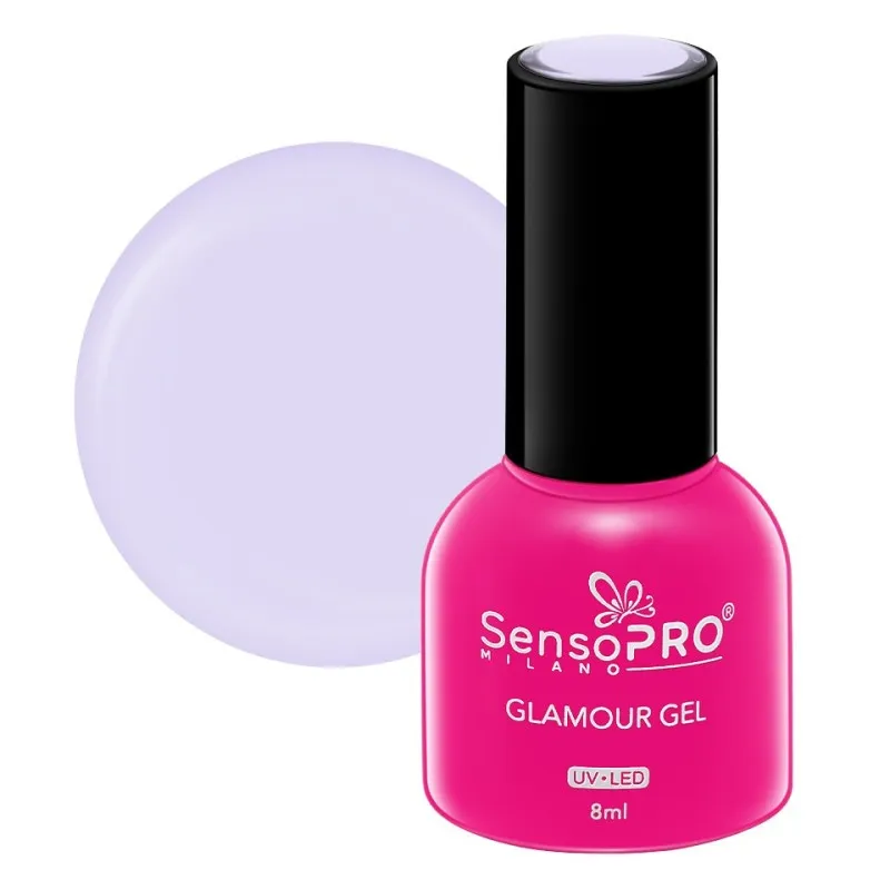 Set 2 x Oja Semipermanenta Glamour Gel SensoPRO Milano 8 ml, Candy Crystals 80