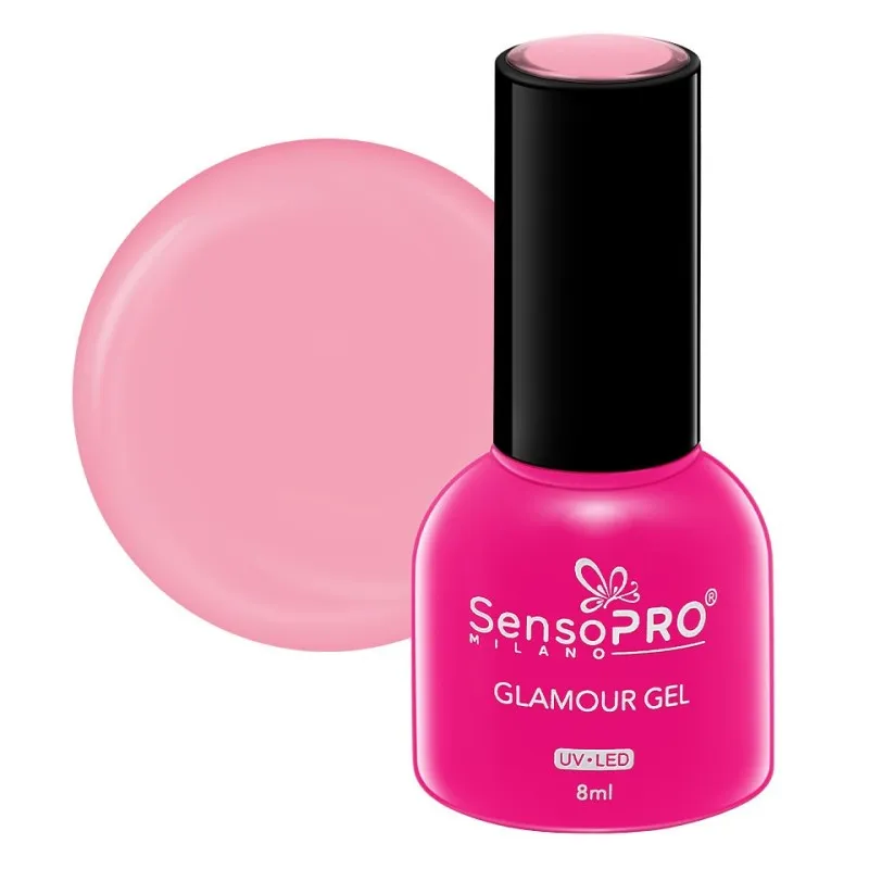 Set 2 x Oja Semipermanenta Glamour Gel SensoPRO Milano 8 ml, Rose Escape 47
