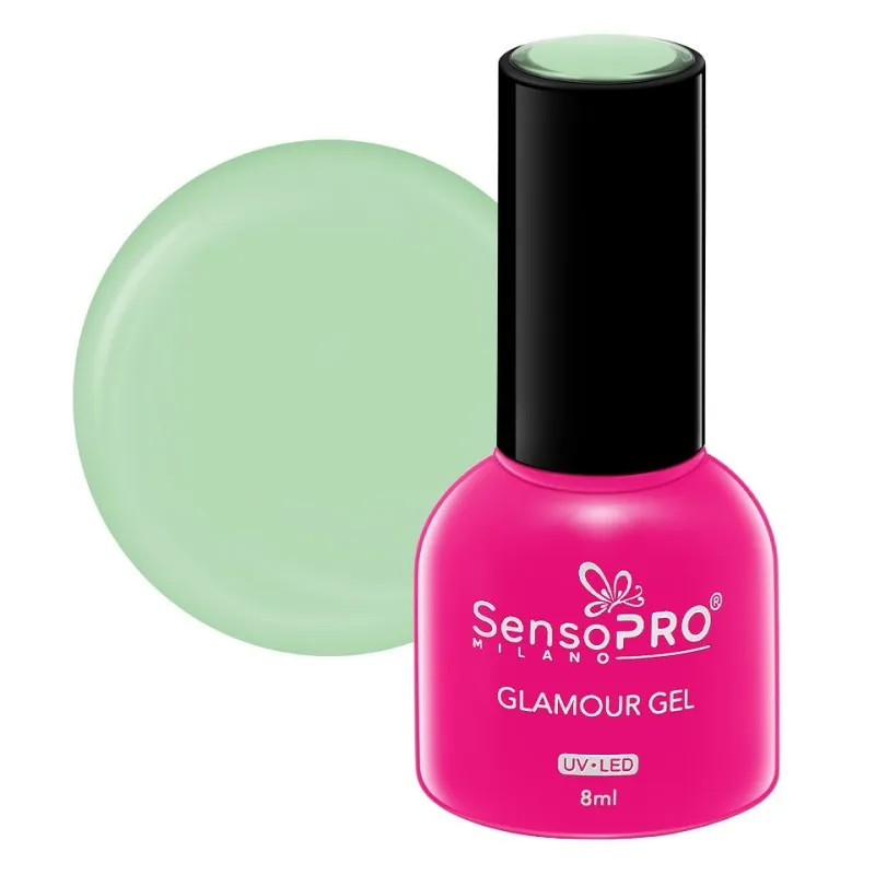 Set 2 x Oja Semipermanenta Glamour Gel SensoPRO Milano 8 ml, Sweet Mint 40