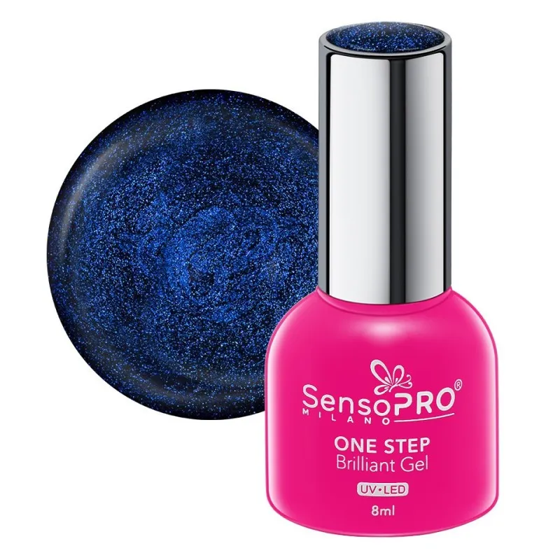 Set 2 x Oja Semipermanenta One Step Brilliant Gel SensoPRO Milano 8 ml, Blue Reflection 78