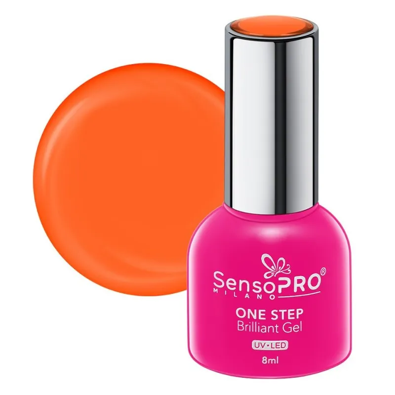 Set 2 x Oja Semipermanenta One Step Brilliant Gel SensoPRO Milano 8 ml, Hot Illusion 113