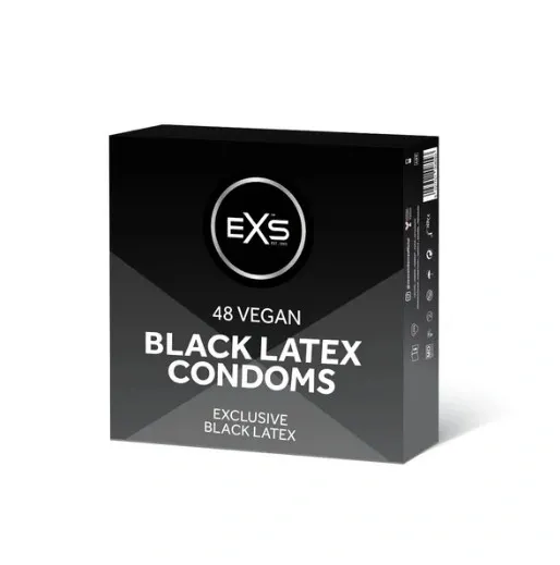 Set 48 Prezervative Black Condoms, Latex