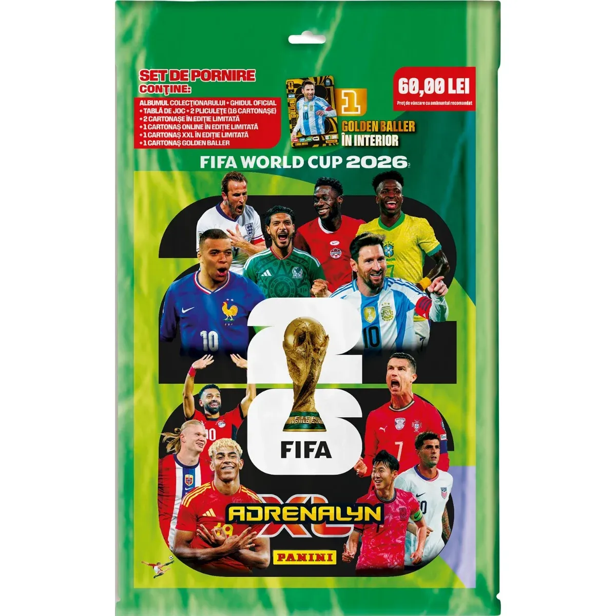 Set album si cartonase de schimb, Panini, Starter Pack, Adrenalyn XL, FIFA World Cup 2026