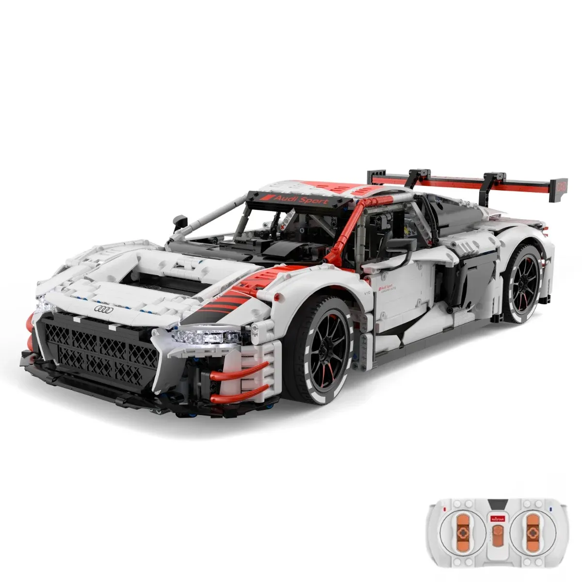 Set constructie masinuta cu telecomanda, Rastar, Audi R8 GT3, 1:8, 3322 piese