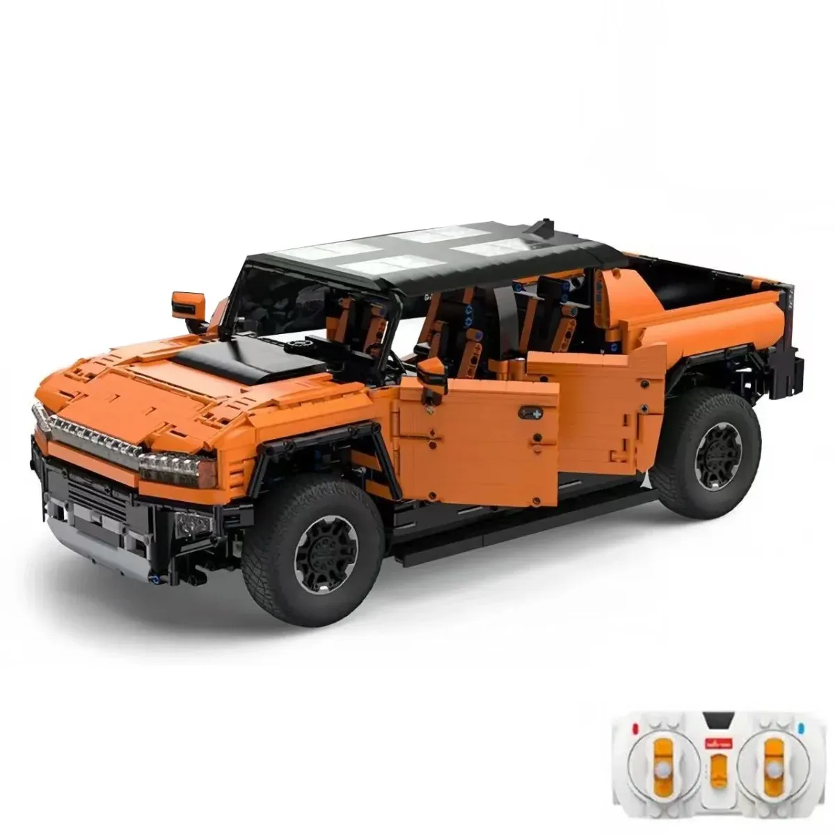 Set constructie masinuta cu telecomanda, Rastar, Hummer Ev, 1:10, 3851 piese