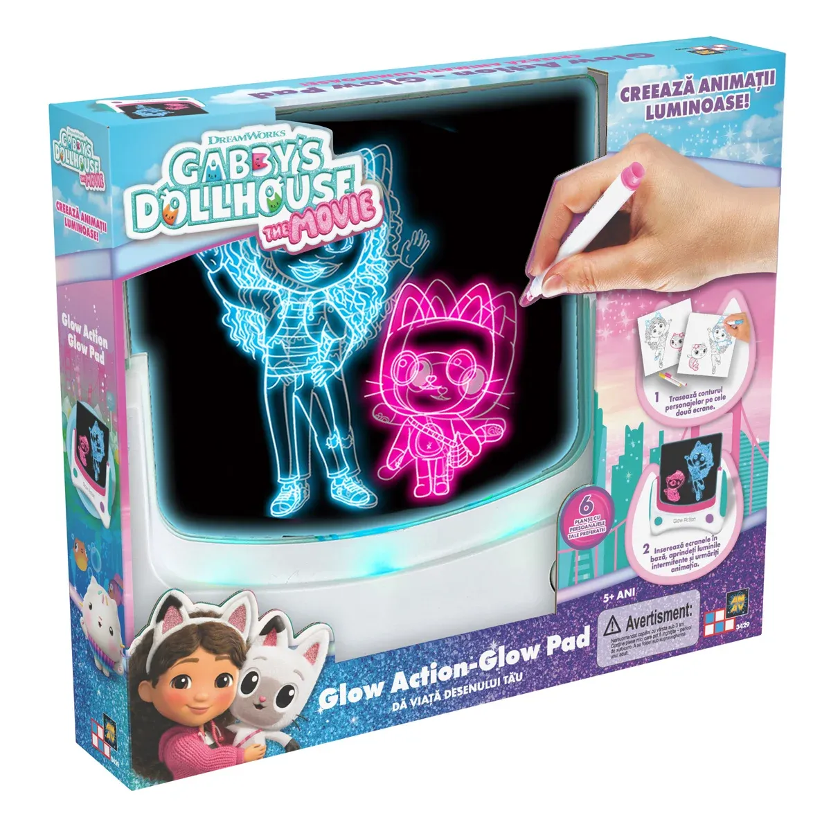 Tableta luminoasa, Gabbys Dollhouse, Glow Action