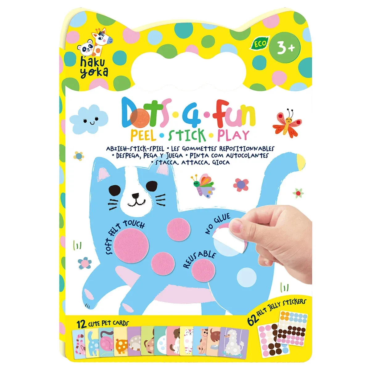 Set creativ dezlipeste, lipeste, joaca-te, Avenir, Dots4Fun, Animale de companie