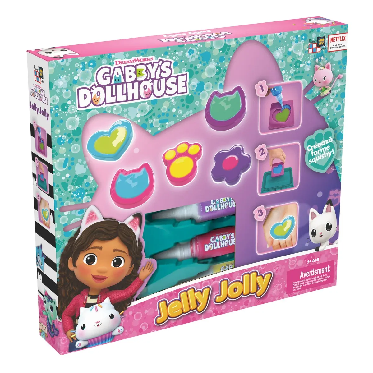 Set de creat forme squishy, Gabby Dollhouse, Jelly Jolly