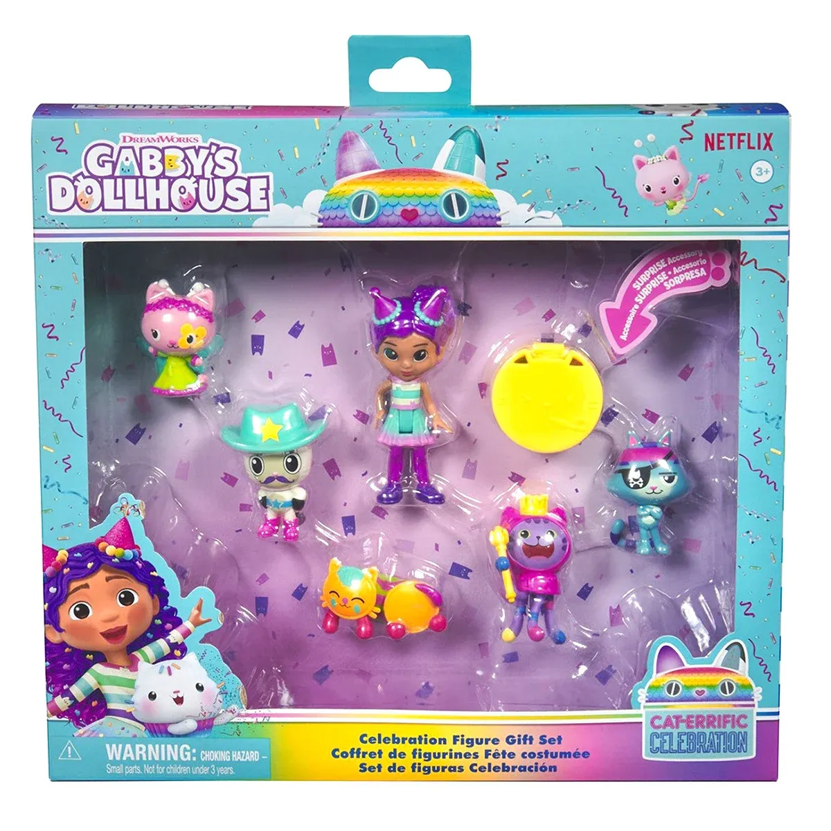 Set de joaca cu 6 figurine, Gabbys Dollhouse, Celebration, 6069603