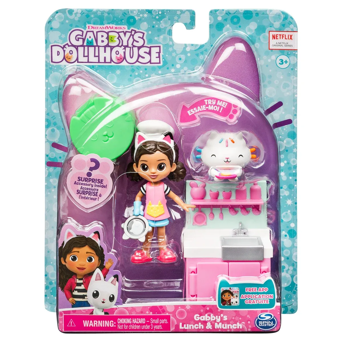 Set de joaca cu figurine, Gabby's Dollhouse, Lunch and Munch, 6066483