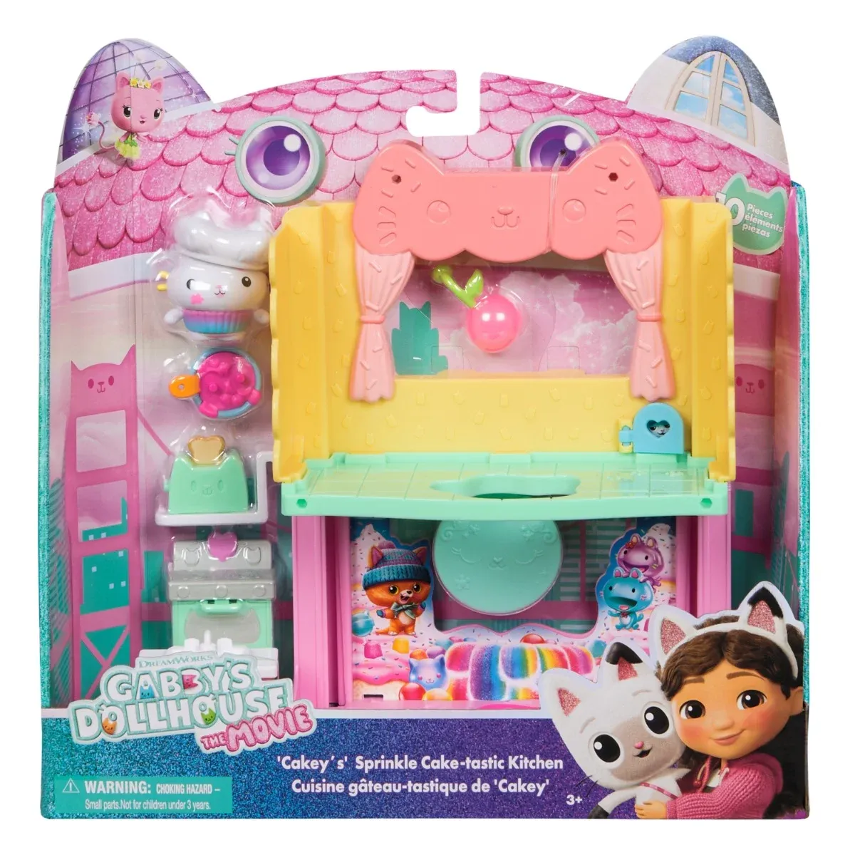 Set de joaca cu figurine, Gabbys Dollhouse, Cakey Sprinkle Cake-tastic kitchen, 20151913